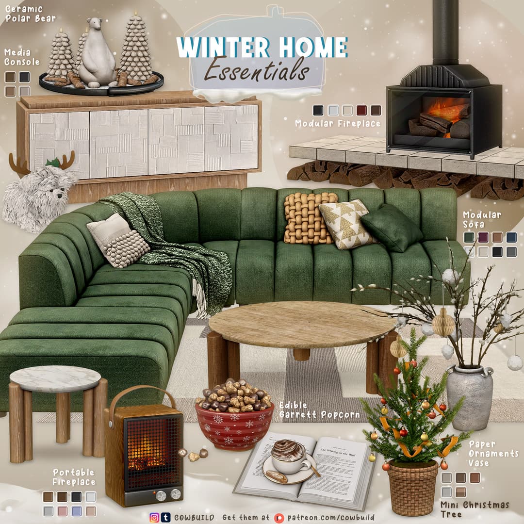 Скриншот мода Зимний сет для гостиной Winter Home Essentials